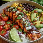 Chipotle Honey Salmon Bowls