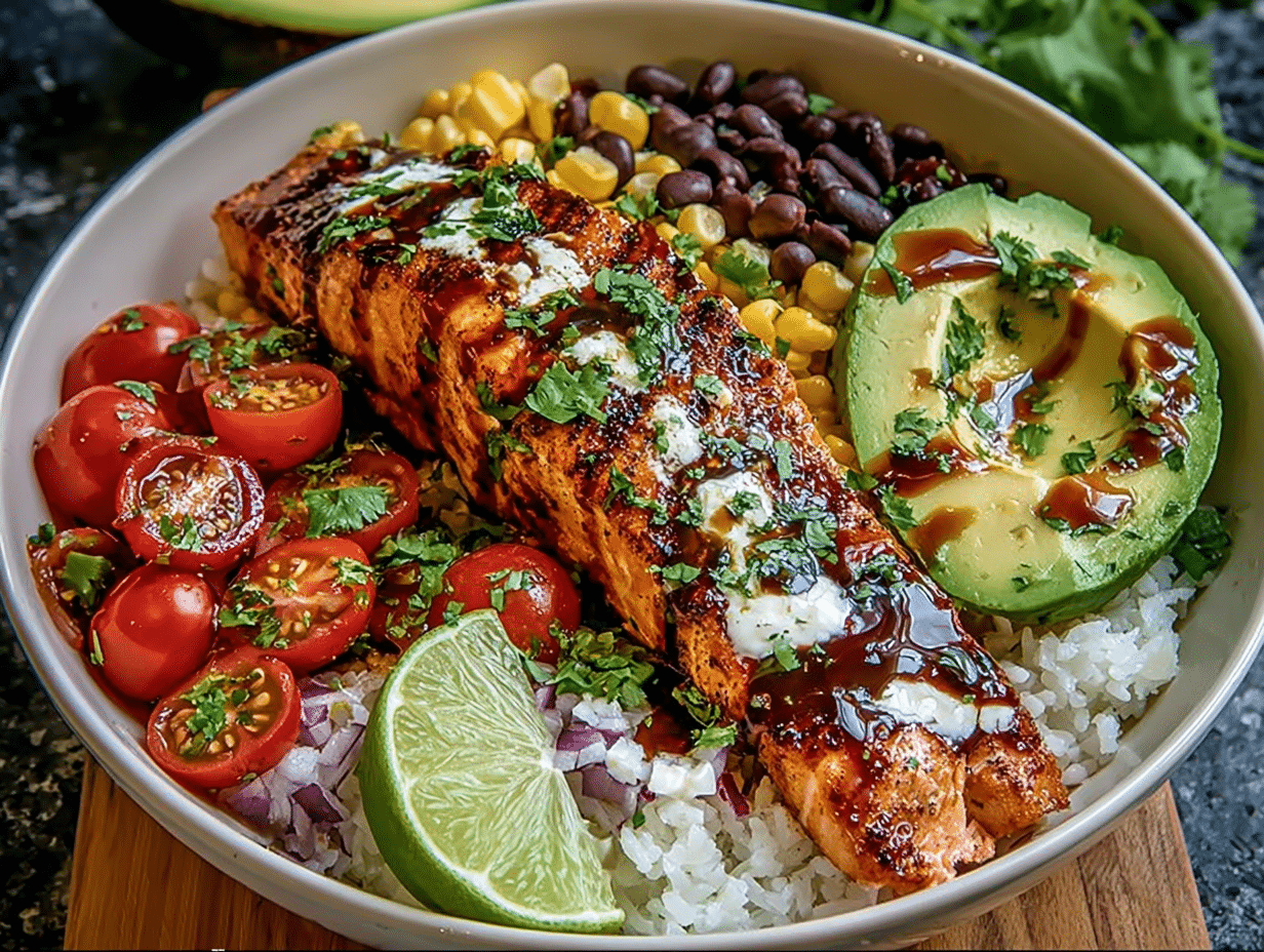 Chipotle Honey Salmon Bowls