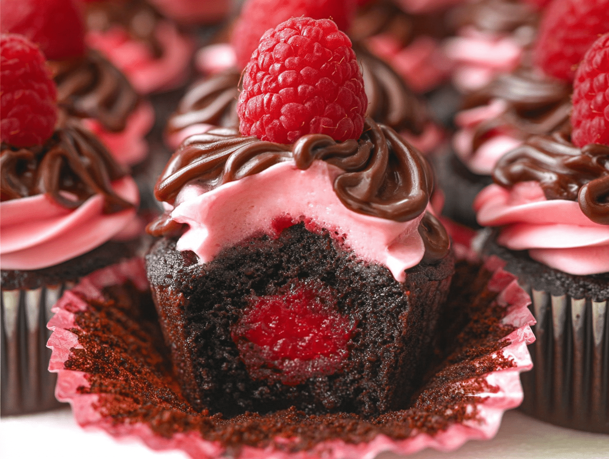 Chocolate Raspberry Cupcakes