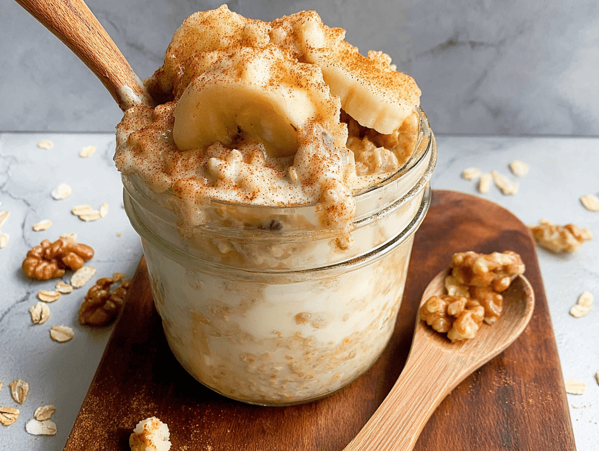 Cinnamon Banana Bread Overnight Oats