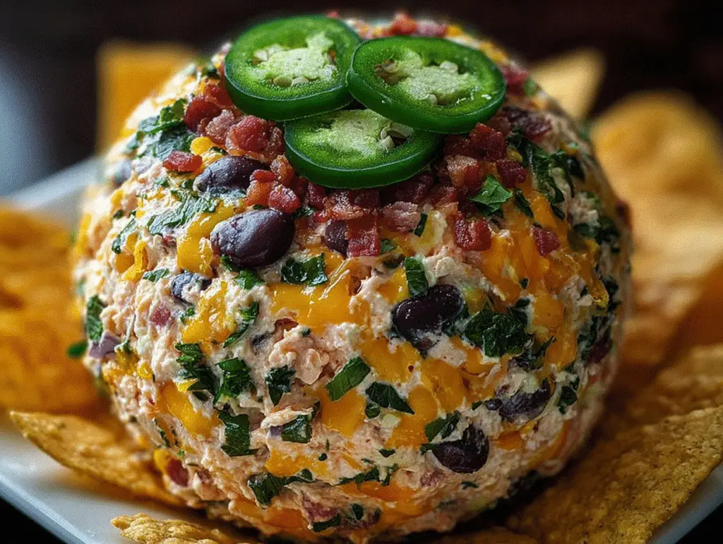 Cowboy Caviar Jalapeño Popper Cheese Ball