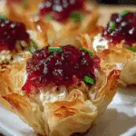 Cranberry Pepper Jelly Cream Cheese Phyllo Cups