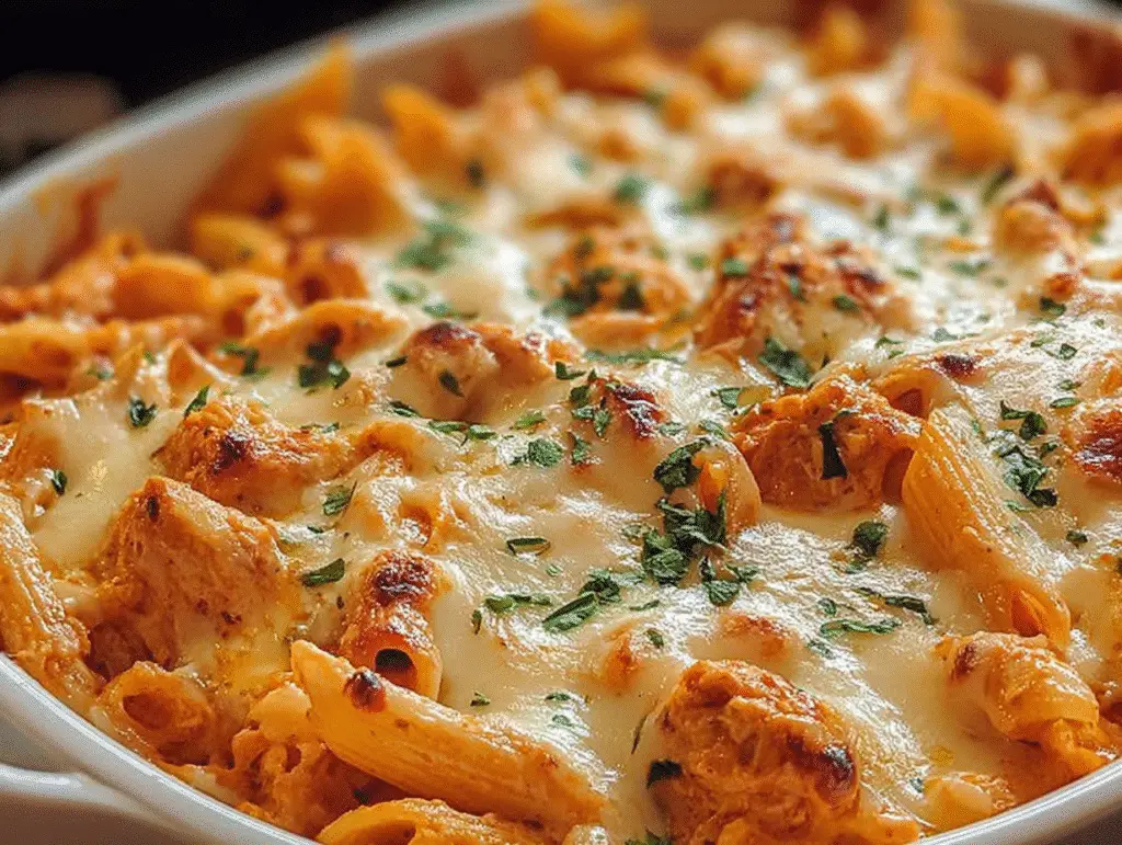 Creamy Goodness of Buffalo Chicken Pasta Bake