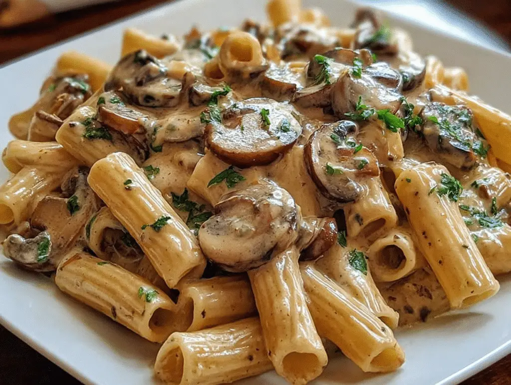 Creamy Tuscan Mushroom Pasta Skillet