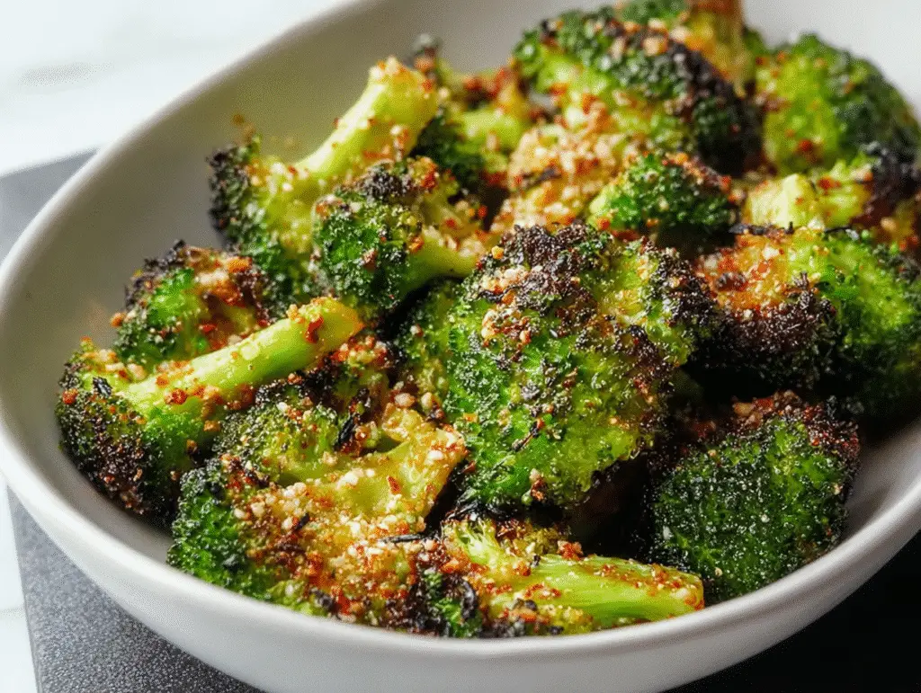 Crispy Garlic Air Fryer Broccoli