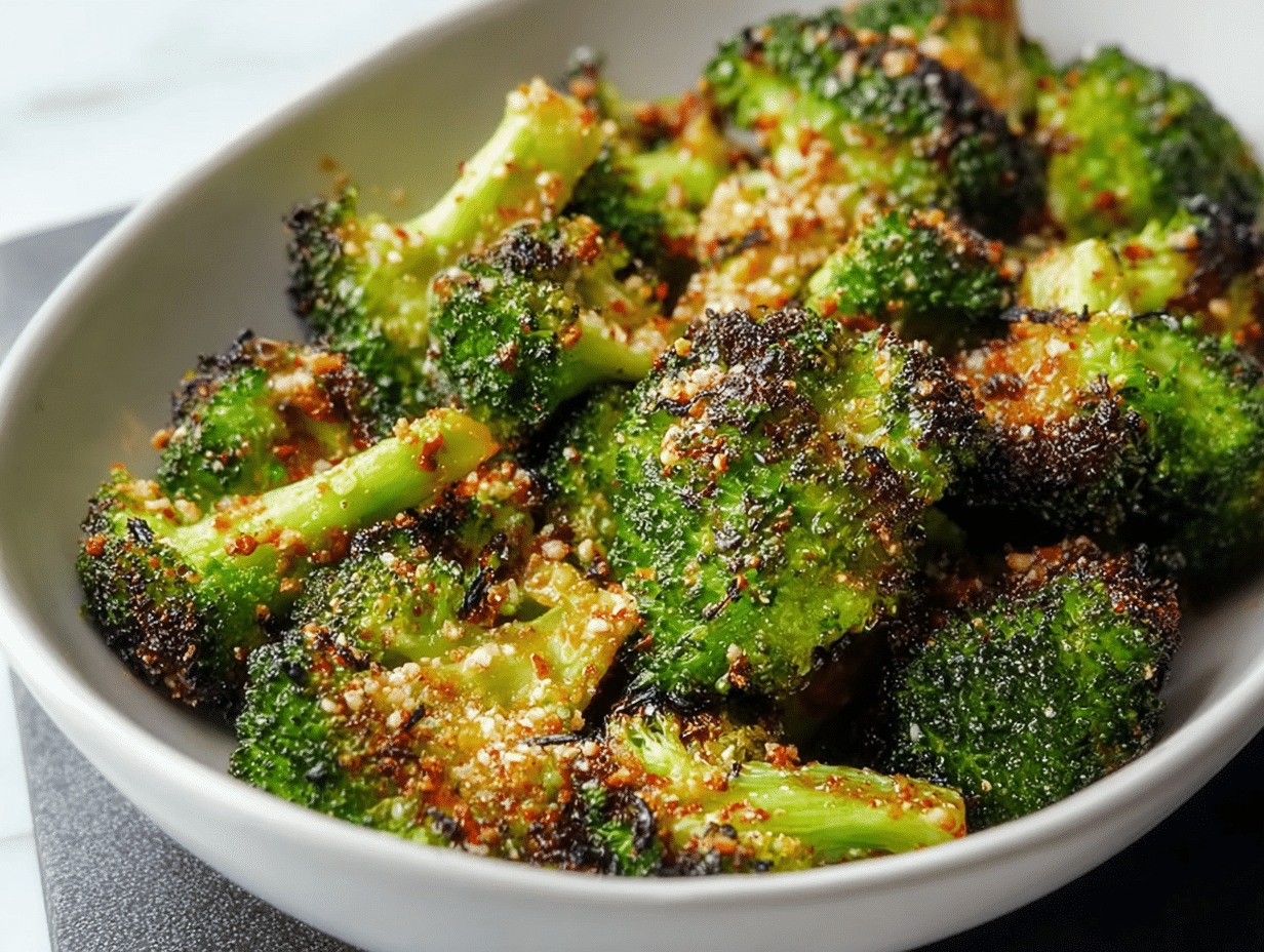 Crispy Garlic Air Fryer Broccoli