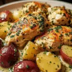 Crockpot Garlic Parmesan Chicken and Potatoes