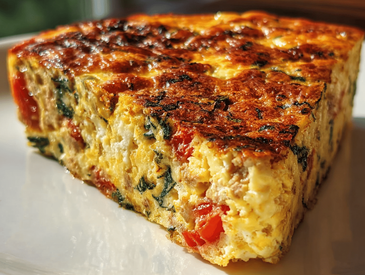 Crustless Quiche with Ground Turkey