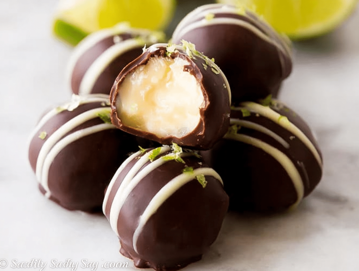 Decadent Dark Chocolate Key Lime Pie Truffles