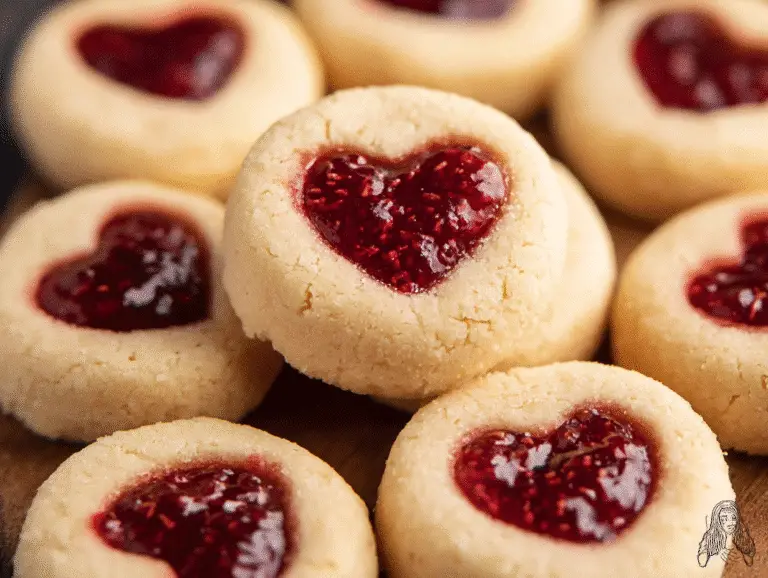 Delectable Heart-Shaped Thumbprint Cookies for Valentine's Day