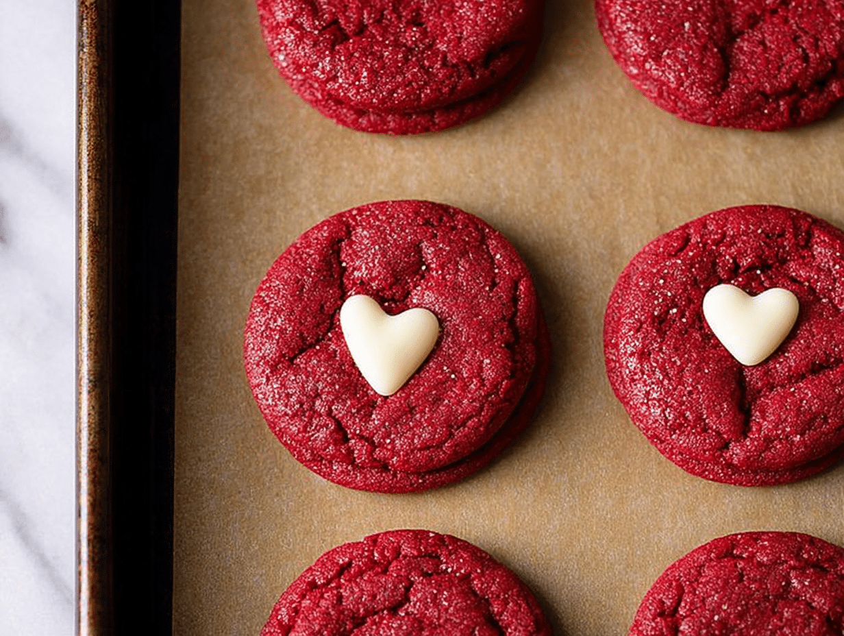 Delicious Red Velvet Sugar Cookies
