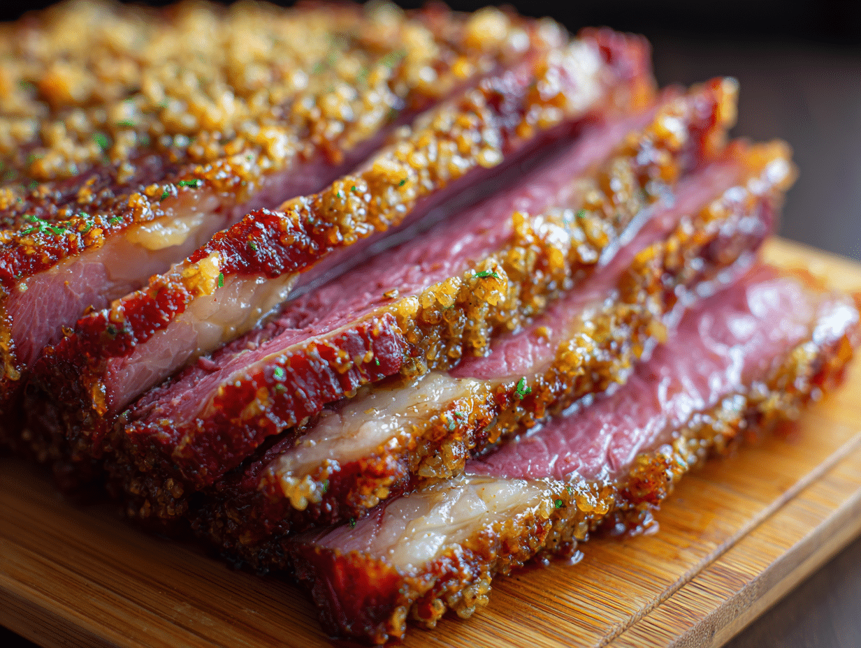 Dijon Mustard and Brown Sugar Glazed Corned Beef