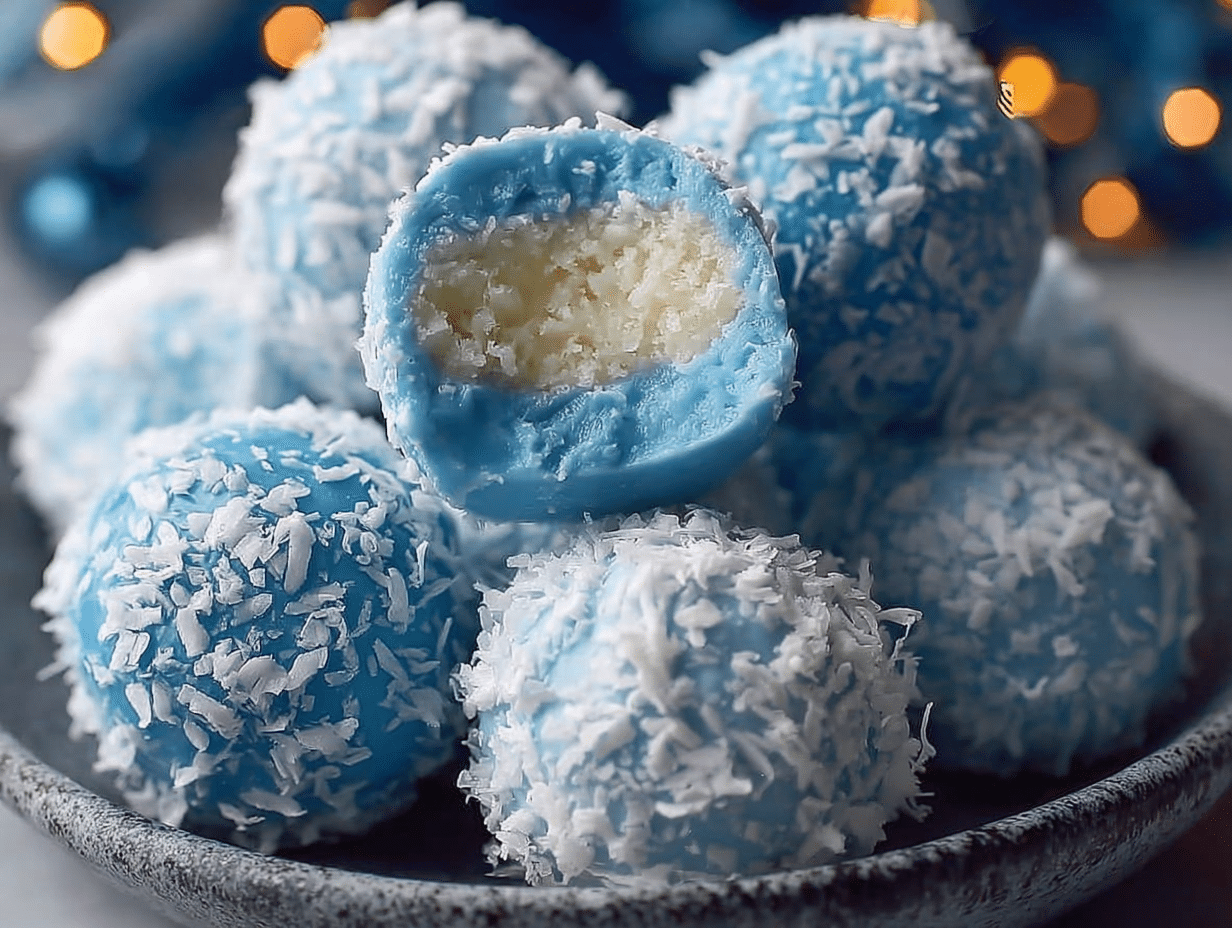 Easy Blue Christmas Truffles