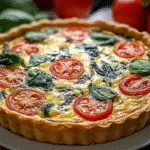 Easy Tomato and Spinach Quiche