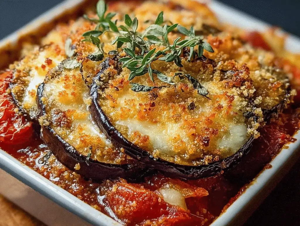 Eggplant Tomato Gratin