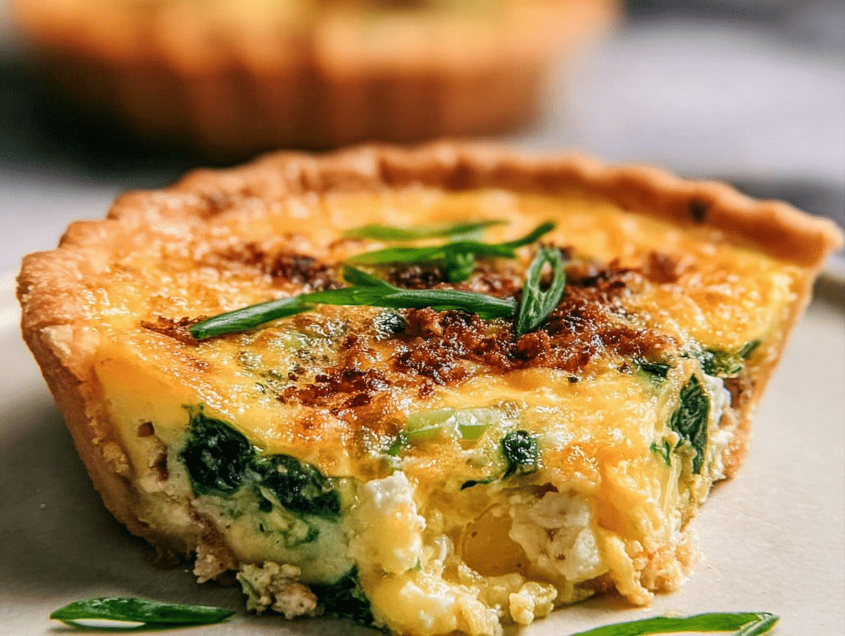 Filling Ground Turkey Spinach Quiche