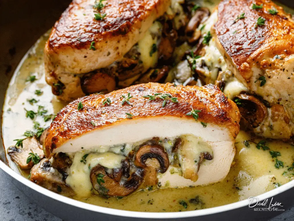 Flavorful Mushroom Stuffed Chicken Breast