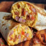 Fluffy Bacon & Egg Breakfast Burritos