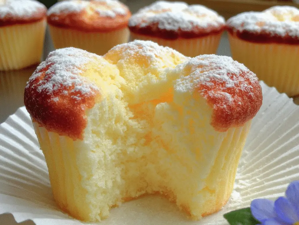 Fluffy Japanese Cotton Cheesecake Cupcakes