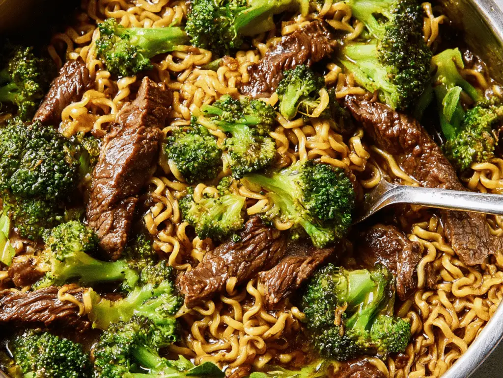 Garlic Butter Steak & Broccoli Ramen