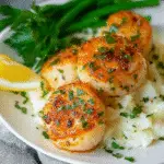 Garlic Lemon Butter Seared Scallops