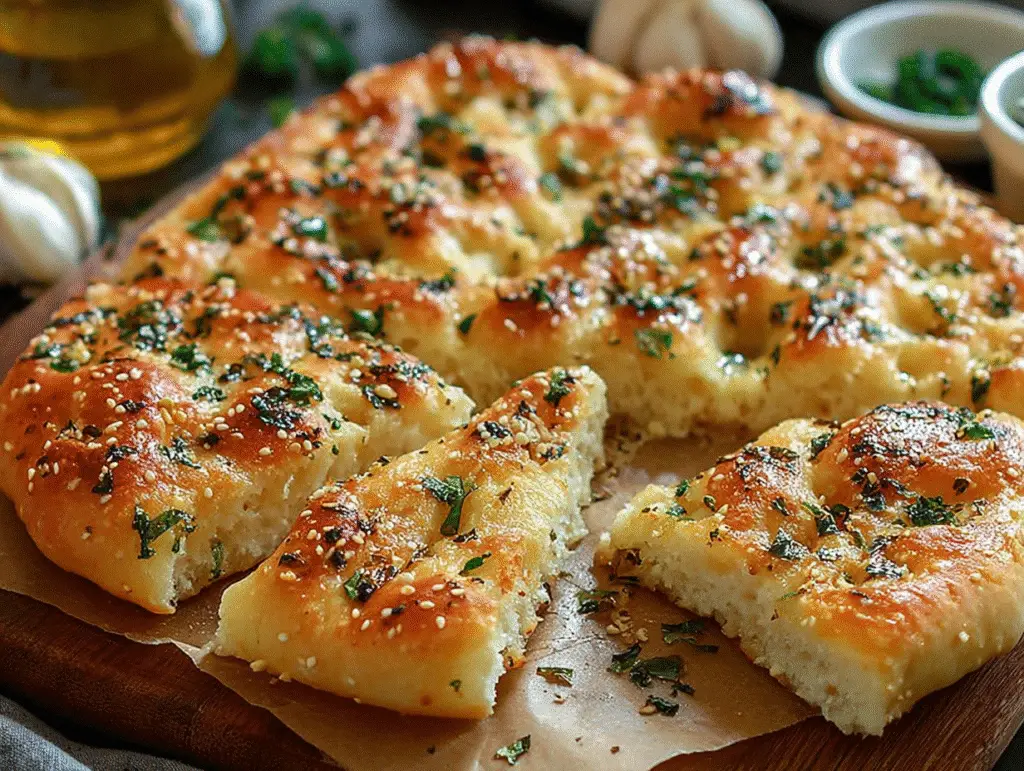Garlic Parmesan Focaccia Bread