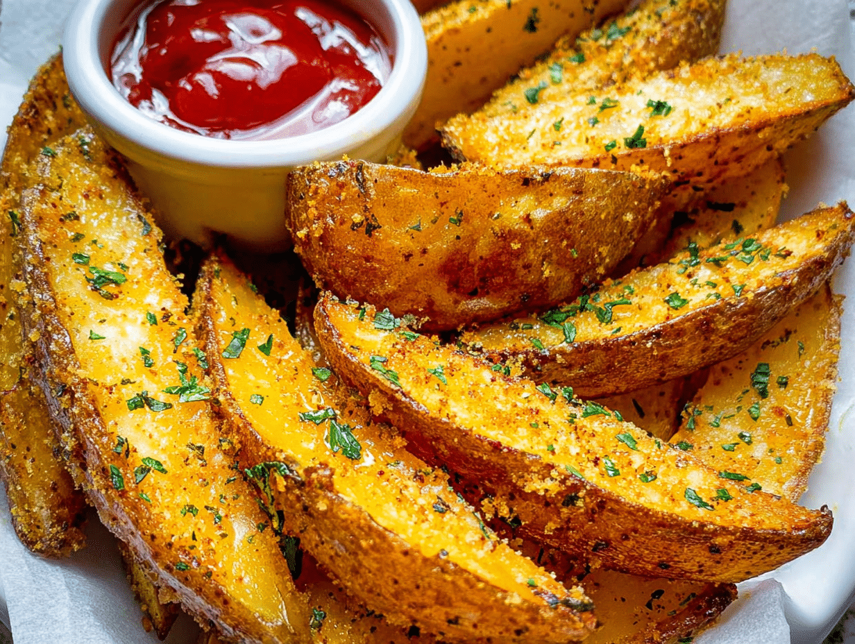 Garlic Parmesan Potato Wedges