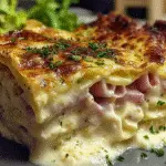 Ham & Cheese Lasagna with Creamy Mornay Sauce