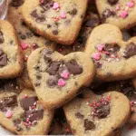 Heart Shaped Chocolate Chip Cookies