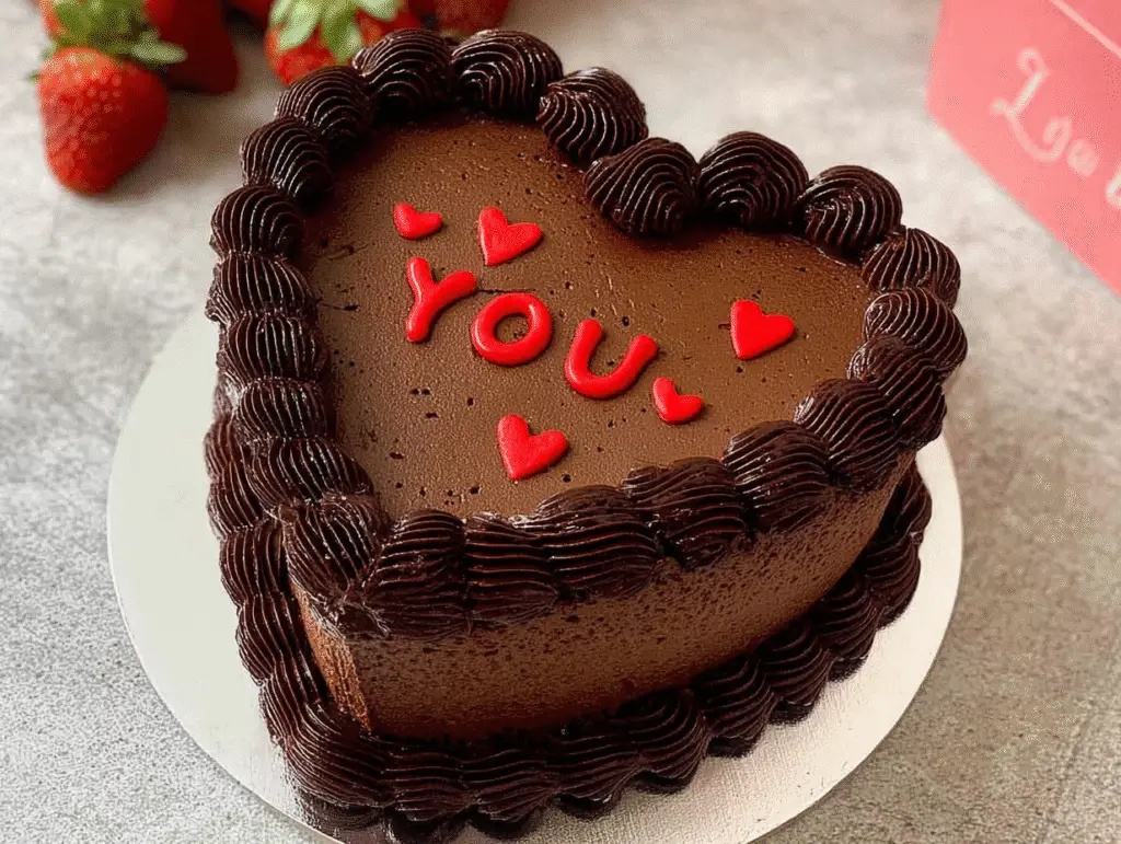 Heart-Shaped Chocolate Hack Cake