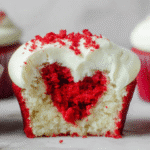 Heart-Shaped Red Velvet Cupcakes