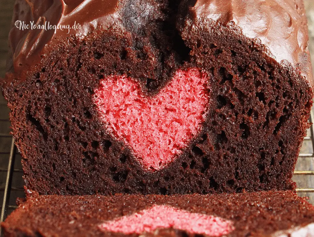 Hidden Heart Chocolate Loaf Cake