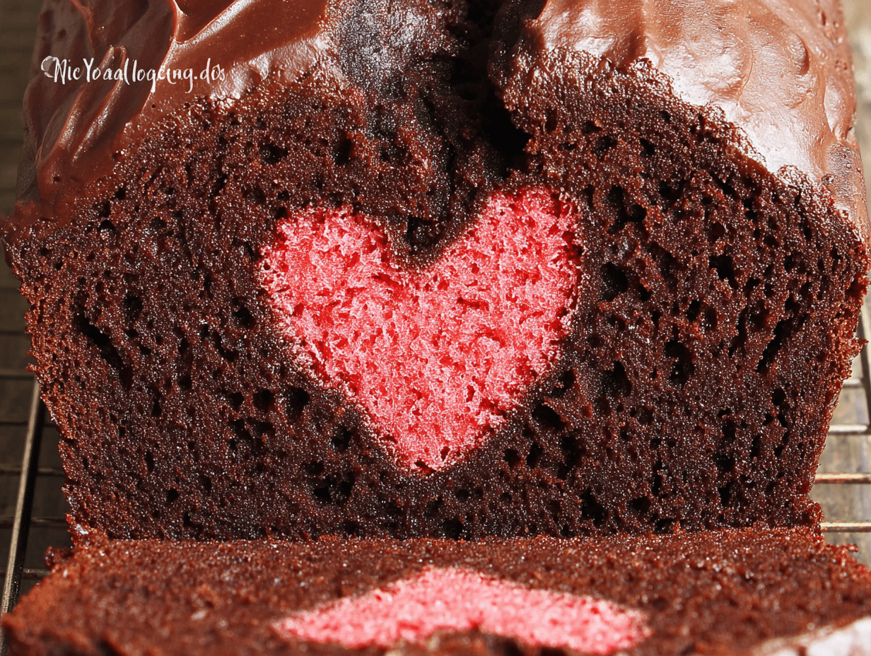 Hidden Heart Chocolate Loaf Cake