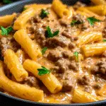 High Protein Creamy Beef Pasta