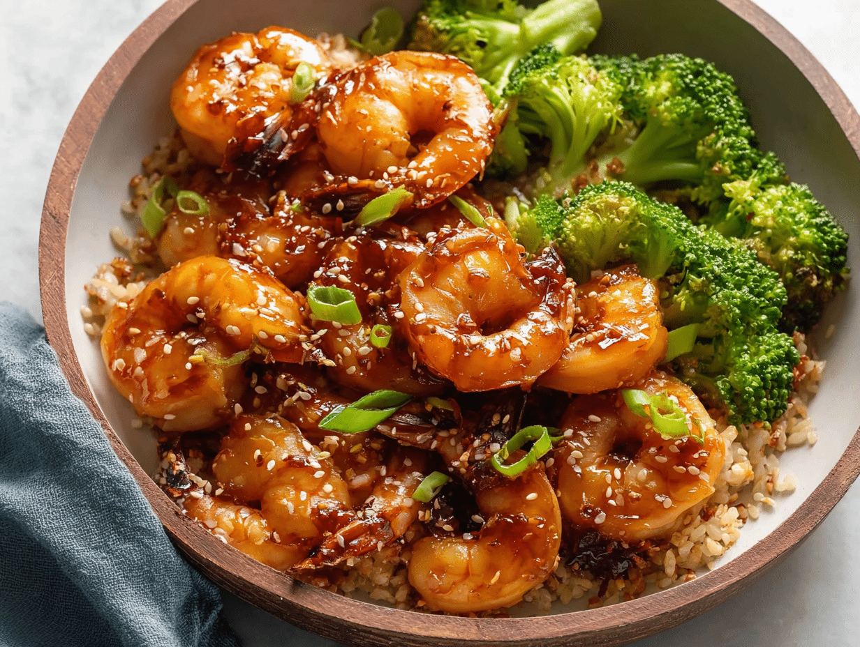 High-Protein Honey Garlic Shrimp