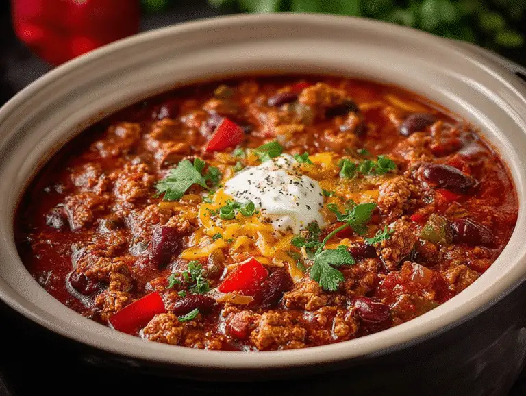 Homemade Crockpot Chili
