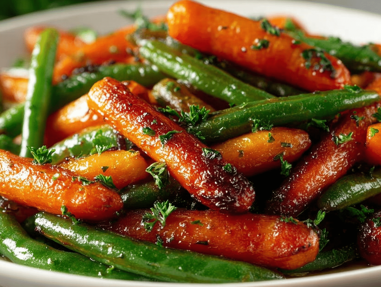 Honey Glazed Carrots & Green Beans