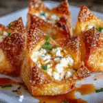 Hot Honey Feta Wonton Rolls