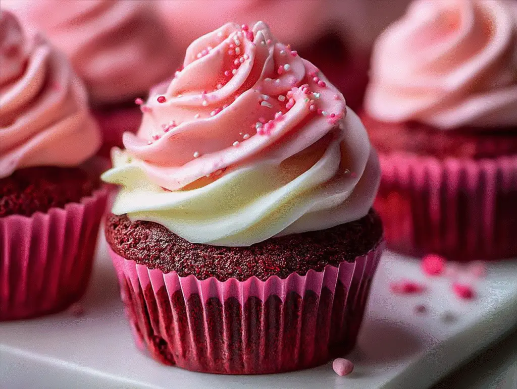 Irresistible Pink Velvet Cupcakes with Cream Cheese Frosting
