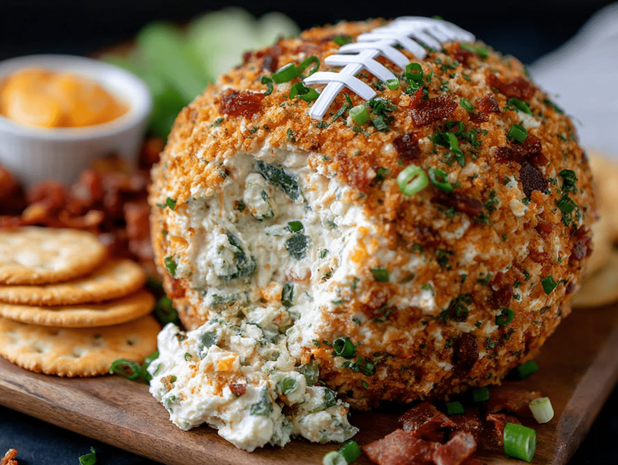 Jalapeño Popper Football Cheese Ball