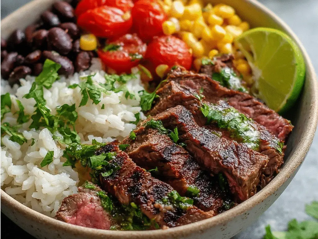 Juicy Cilantro Lime Steak Bowls