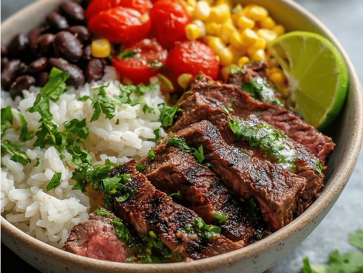 Juicy Cilantro Lime Steak Bowls