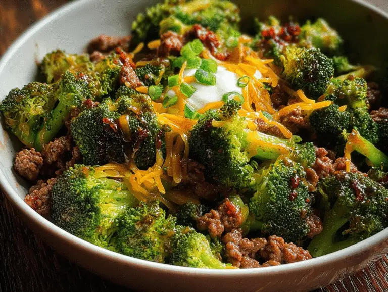 Keto Hamburger Broccoli Skillet