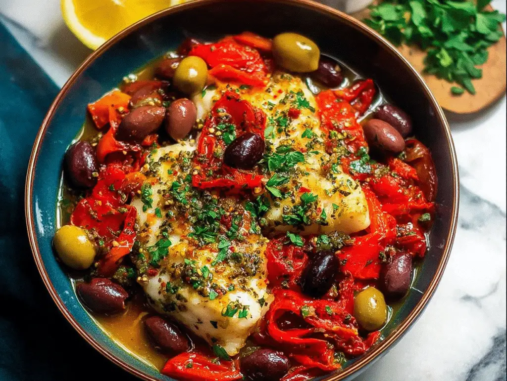 Lemon Mediterranean Baked Black Cod