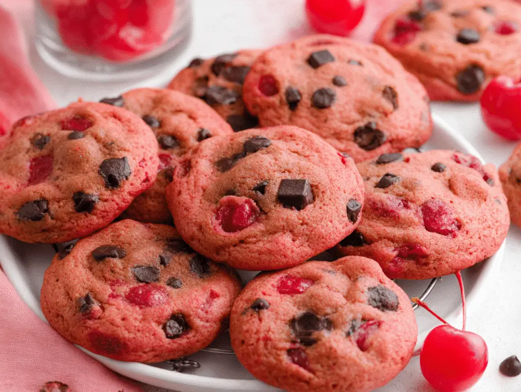 Maraschino Cherry Chocolate Chip Cookies