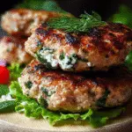 Mediterranean Greek Chicken Burgers with Herbs and Feta