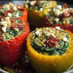 Mediterranean Spinach Feta Stuffed Peppers