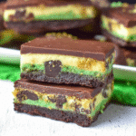 Mint Chocolate Baileys Cheesecake Bars