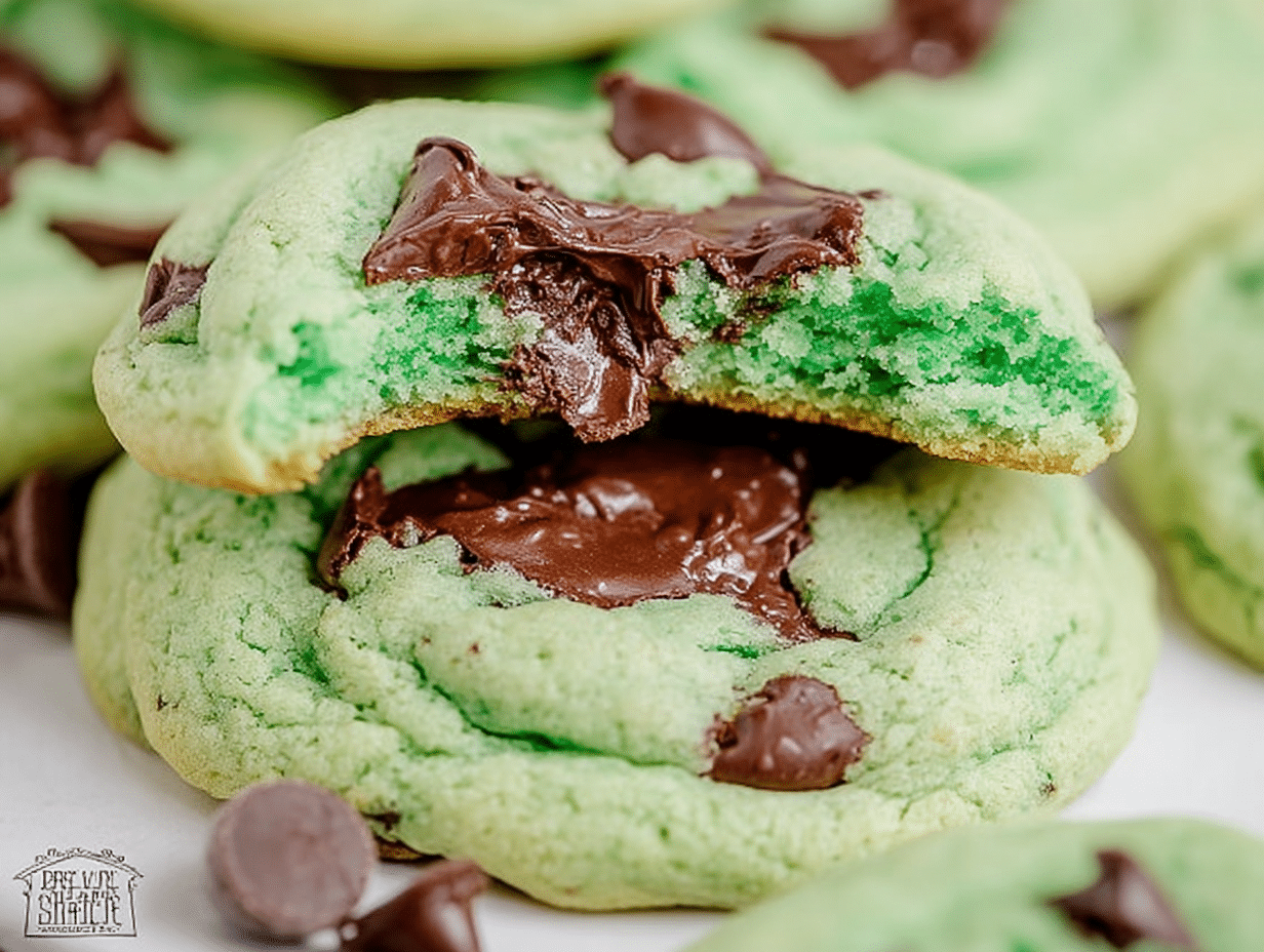 Mint Chocolate Chip Cookies