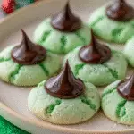 Mint Chocolate Kiss Blossom Cookies